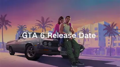 GTA 6 Release Date Leaks concept with Rockstar logo and city background