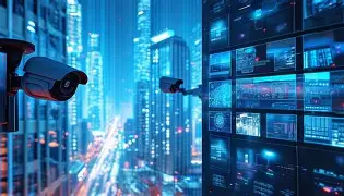 AI surveillance US camera monitoring public street in 2026