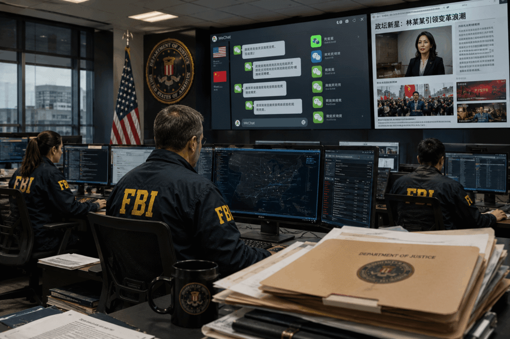 U.S. Department of Justice announcement about Mayor Eileen Wang federal China investigation charges filed May 2026