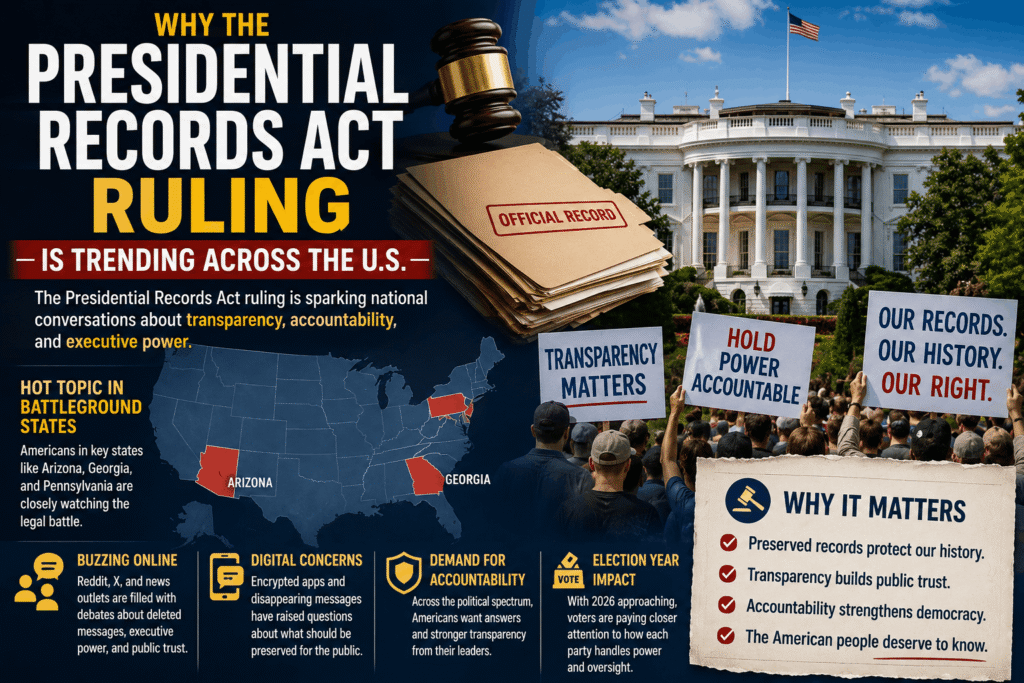 Presidential Records Act ruling involving White House compliance and federal court order