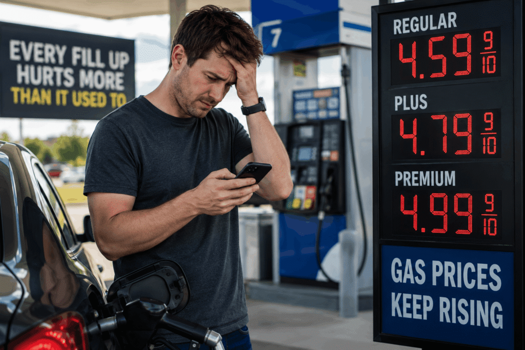 Americans feel financially exhausted while checking rising gas prices in the U.S.