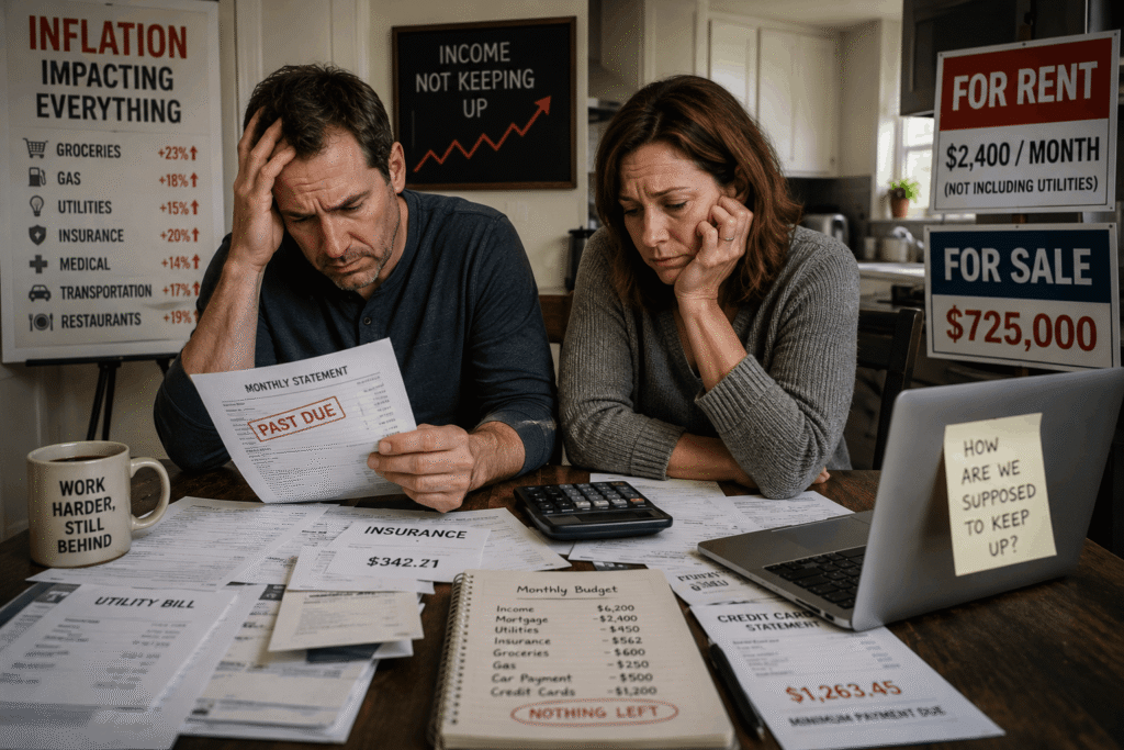 Americans feel financially exhausted managing bills and monthly expenses at home