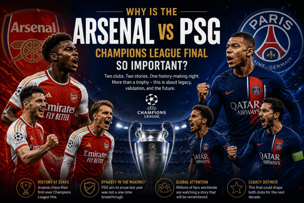 Arsenal vs PSG Champions League Final as Arsenal and PSG prepare for the biggest match of the season