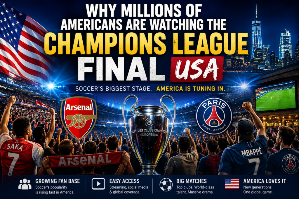 Champions League Final USA as millions of American soccer fans follow Europe's biggest club football match