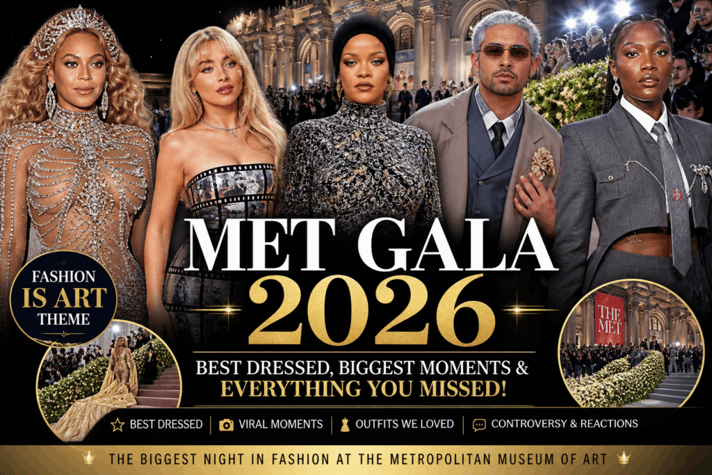 Met Gala 2026 red carpet looks featuring top celebrities