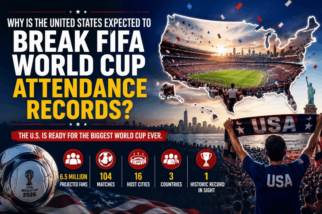2026 FIFA World Cup attendance expected to reach record levels as fans fill a packed stadium during an international soccer match