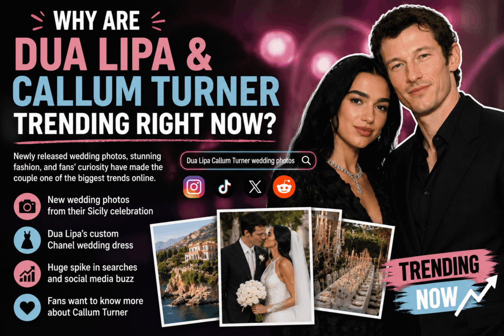 Dua Lipa Callum Turner wedding photos from their viral Sicily wedding celebration