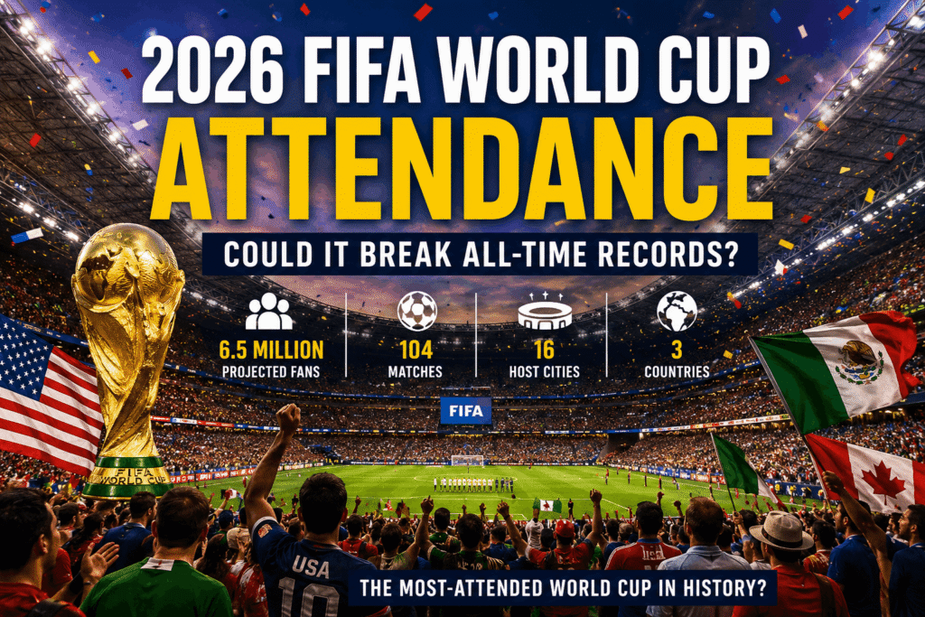 2026 FIFA World Cup attendance expected to reach record levels as fans fill a packed stadium during an international soccer match