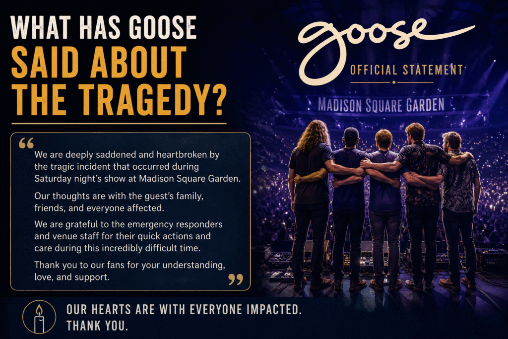 Goose Concert Madison Square Garden tragedy draws national attention after incident during sold-out concert