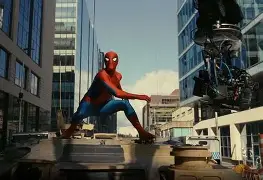 Spider-Man: Brand New Day movie poster featuring Tom Holland as Spider-Man in New York City
