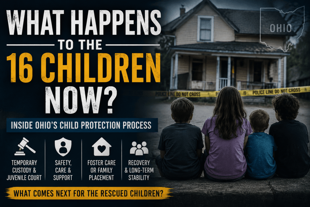What happens to the 16 children now after the Ohio child abuse case