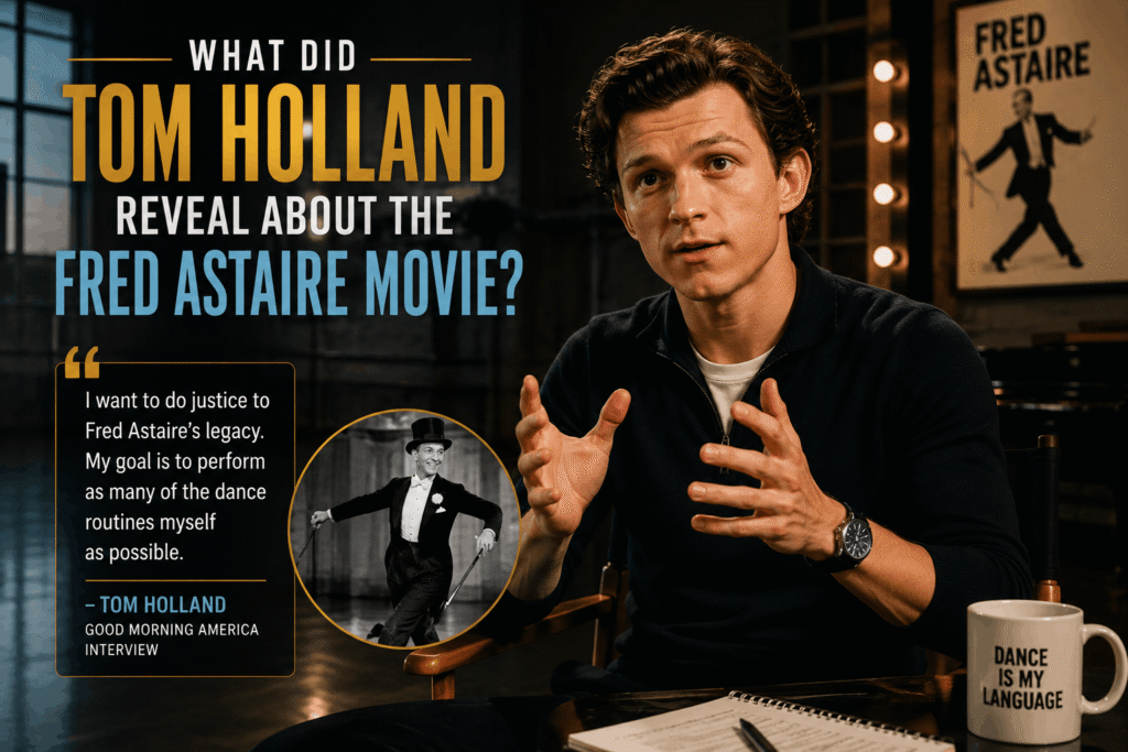 Tom Holland Fred Astaire Movie latest update featuring Tom Holland preparing for the upcoming Fred Astaire biopic