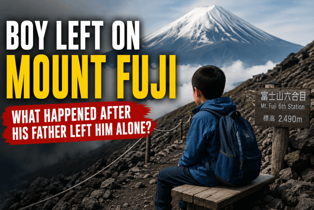 boy left on Mount Fuji after father leaves him alone near sixth station