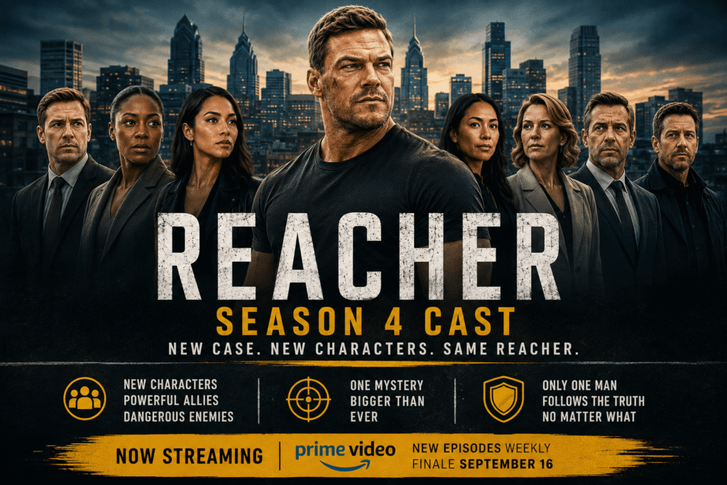 Reacher Season 4 cast featuring Alan Ritchson and new characters