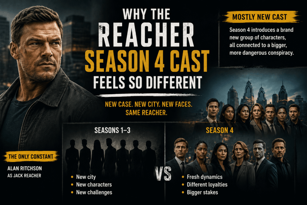 Reacher Season 4 cast featuring Alan Ritchson and new characters